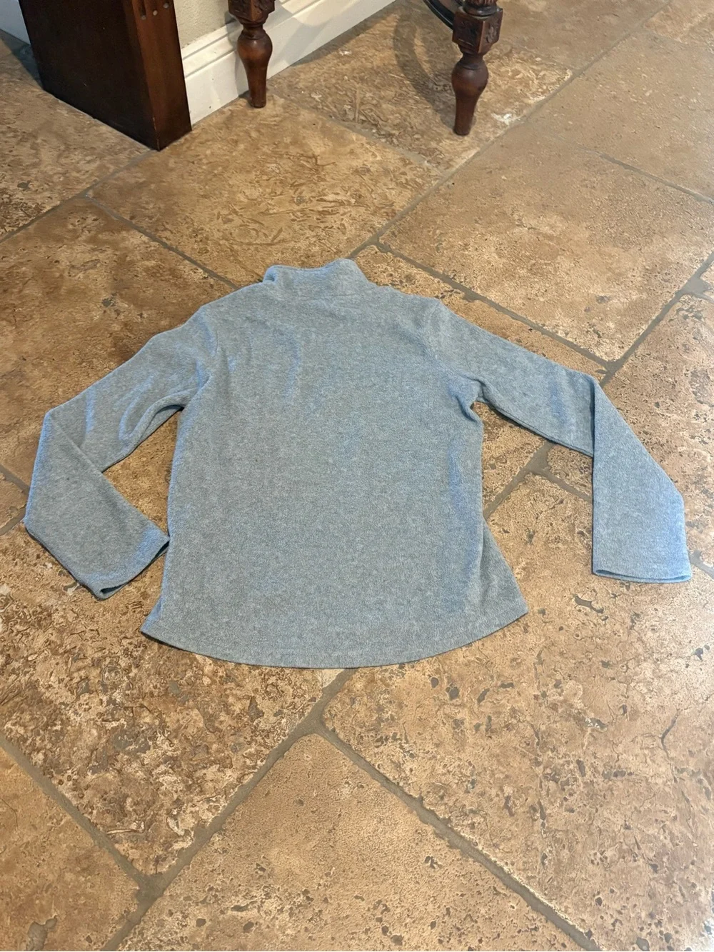Old Navy Girls Kids Light Gray Quarter-Zip Fleece Pullover with Pink Trim Size L